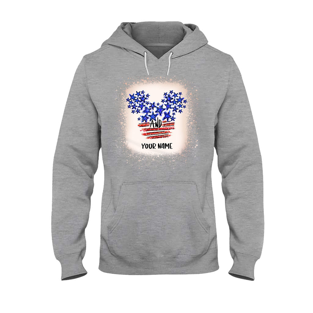 Personalized Stars And Stripes Mouse Ears T-Shirt & Hoodie for Independence Day T-shirt & Hoodie GradoCreations