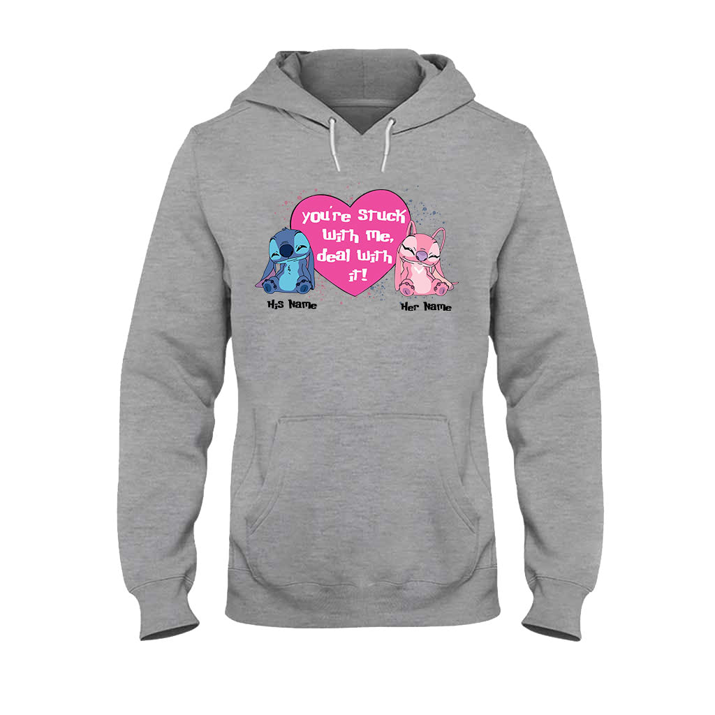 Personalized Couple T-shirt and Hoodie You're Stuck With Me Gift T-shirt & Hoodie GradoCreations