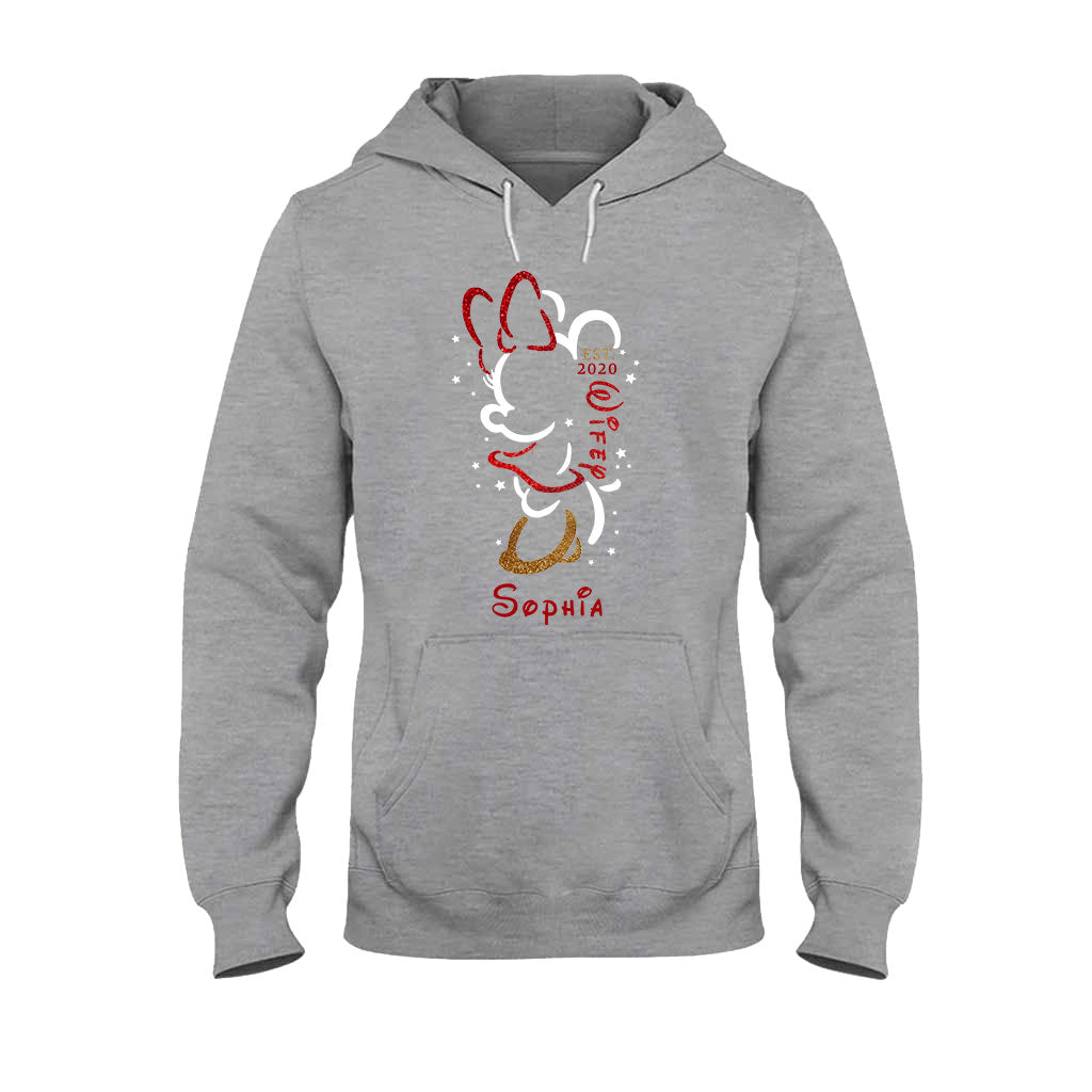 Personalized Couple T-Shirt and Hoodie Set with Names for Anniversary Gift T-shirt & Hoodie GradoCreations
