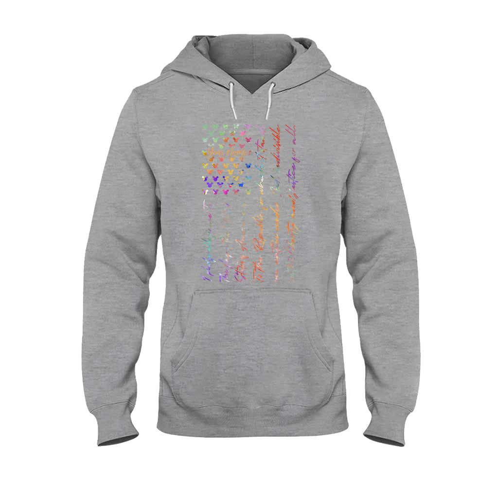 Personalized Mouse Ears Pledge of Allegiance T-shirt & Hoodie for Independence Day T-shirt & Hoodie GradoCreations
