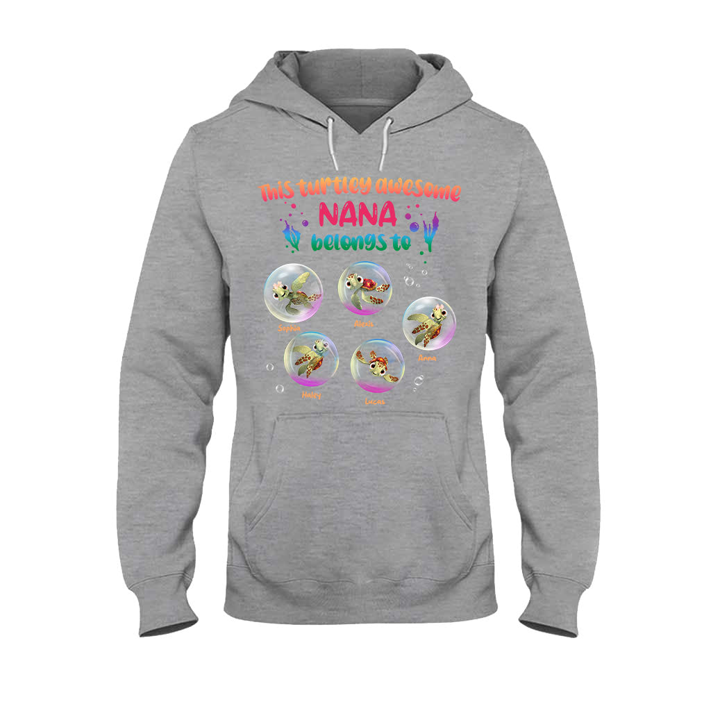 Personalized Turtley Awesome Nana T-shirt Custom Family Gift T-shirt & Hoodie GradoCreations