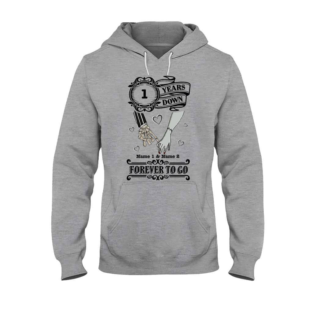 Personalized Couple T-shirt Hoodie Forever To Go Custom Name Gift T-shirt & Hoodie GradoCreations
