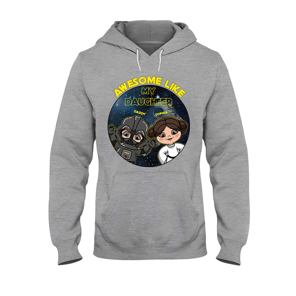 Personalized Awesome Like My Daughter T-shirt Hoodie Gift for Dad T-shirt & Hoodie GradoCreations