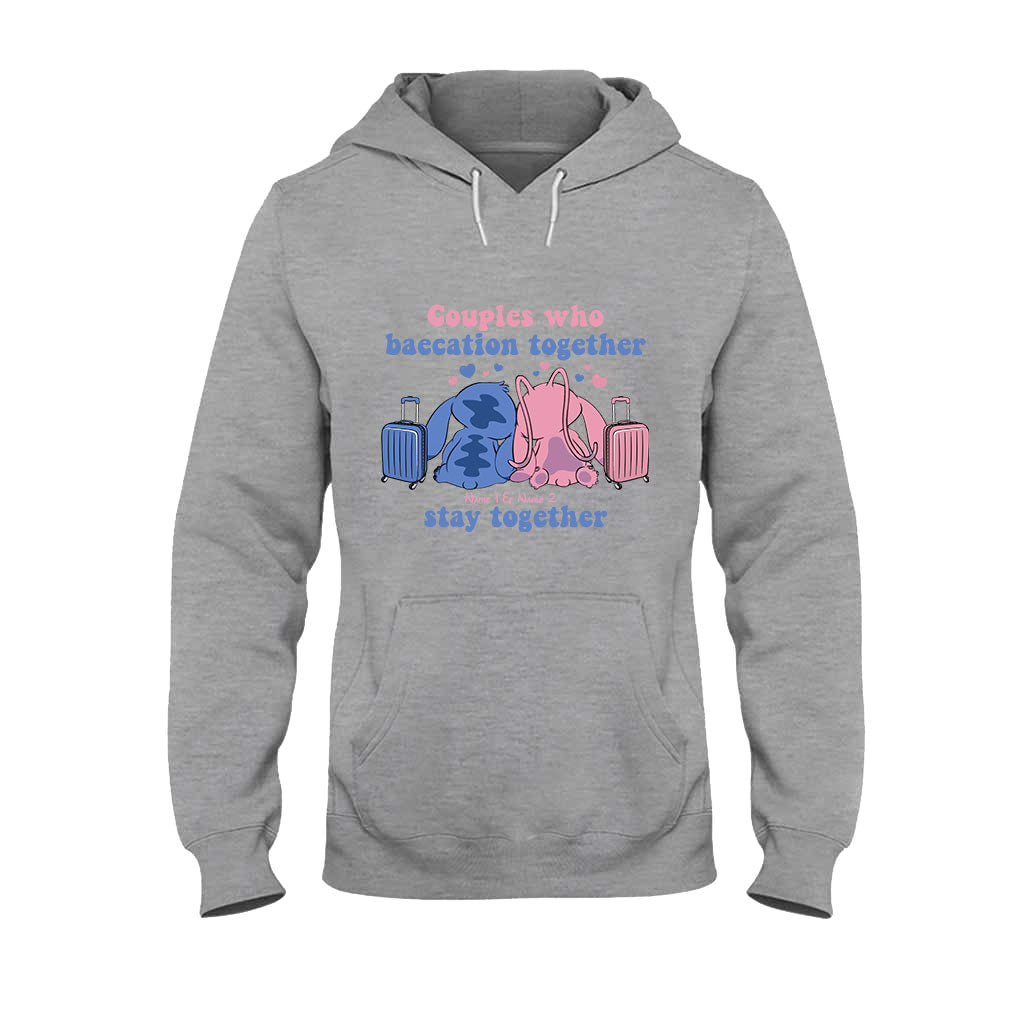 Personalized Baecation Couple T-Shirt and Hoodie Custom Names Gift T-shirt & Hoodie GradoCreations