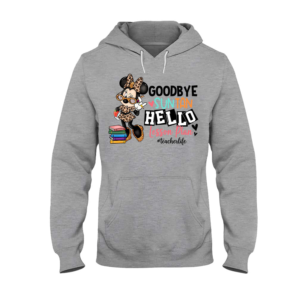 Personalized Teacher T-Shirt and Hoodie Goodbye Suntan Hello Lesson Plan Gift T-shirt & Hoodie GradoCreations