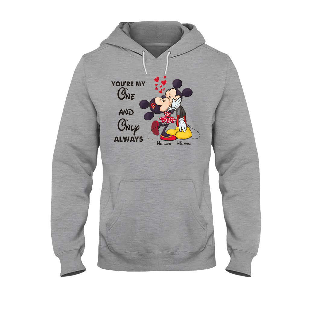 Personalized Couple T-shirt & Hoodie with Mickey Design | Custom Names Gift T-shirt & Hoodie GradoCreations