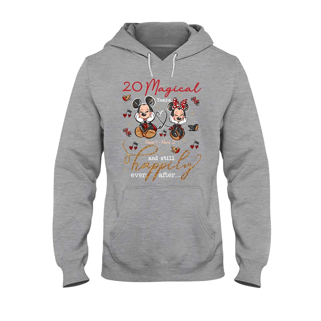 Personalized Couple T-shirt and Hoodie with Names for Anniversary Gift T-shirt & Hoodie GradoCreations