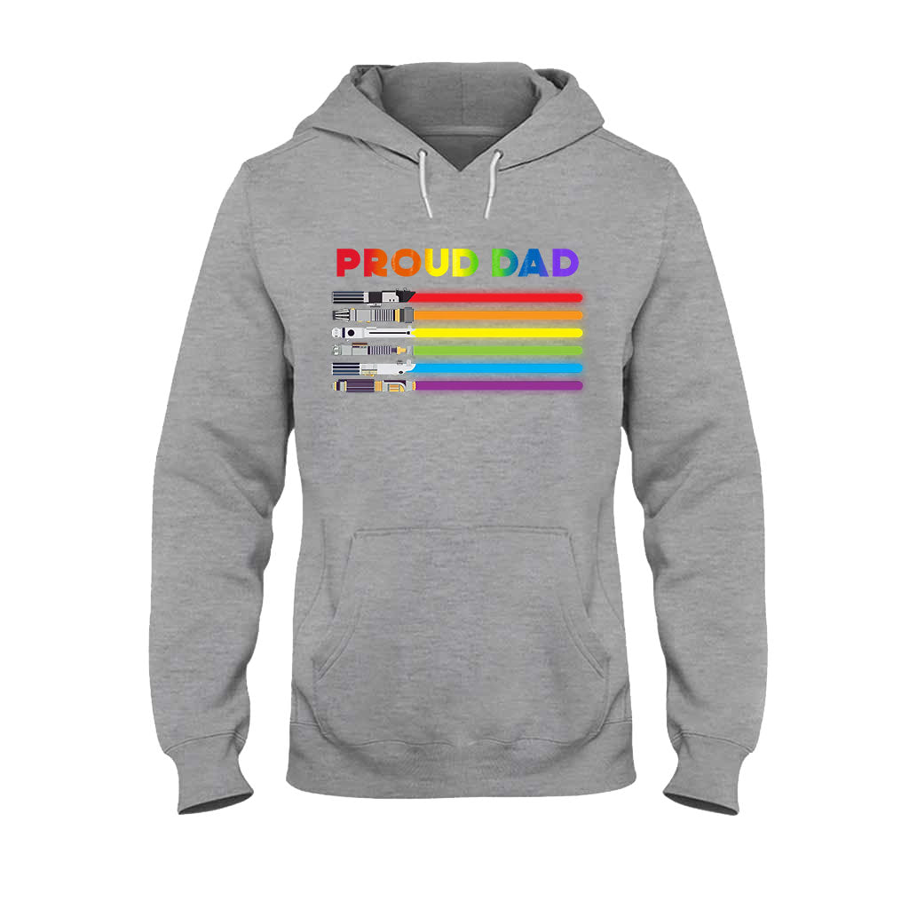 Personalized Proud Dad LGBT Support T-shirt & Hoodie Gift T-shirt & Hoodie GradoCreations