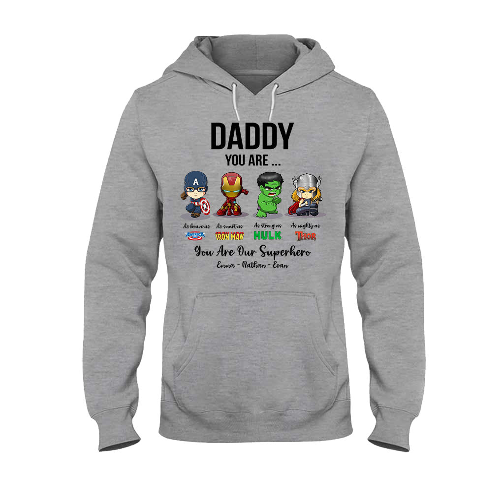 Personalized Father's Day T-shirt Hoodie Superhero Gift T-shirt & Hoodie GradoCreations