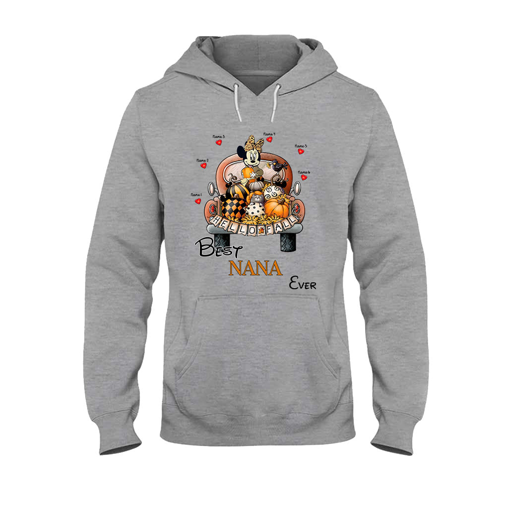 Personalized Hello Fall T-shirt & Hoodie with Custom Names for Family T-shirt & Hoodie GradoCreations