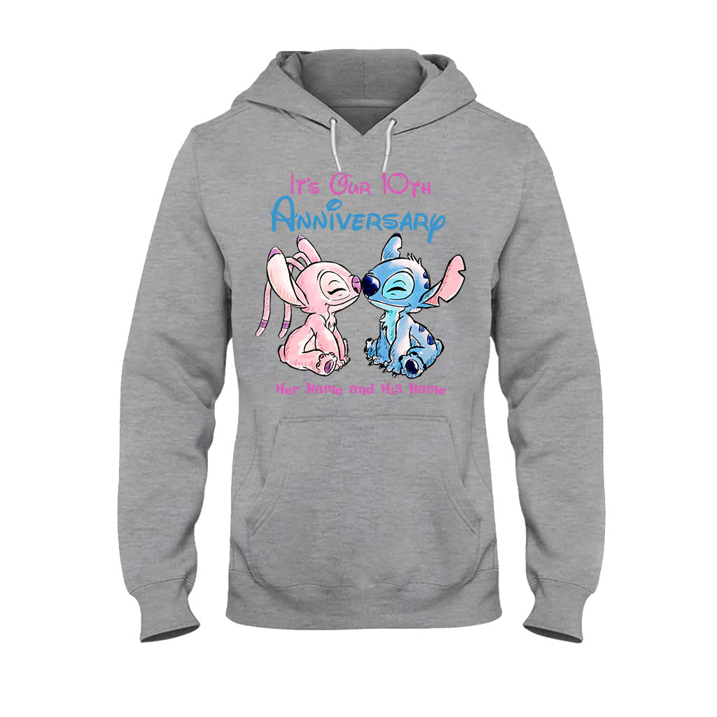Personalized Anniversary T-Shirt & Hoodie Custom Names Gift for Couples T-shirt & Hoodie GradoCreations