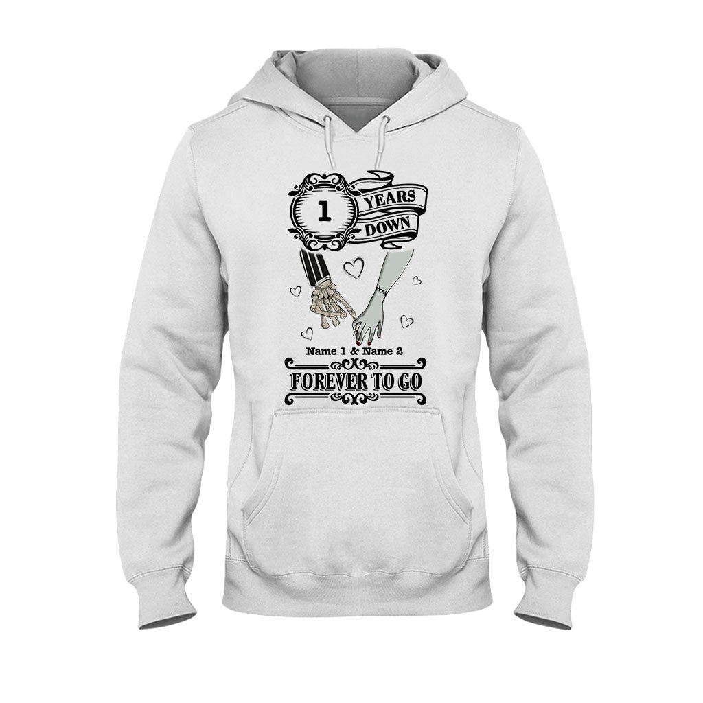 Personalized Couple T-shirt Hoodie Forever To Go Custom Name Gift T-shirt & Hoodie GradoCreations