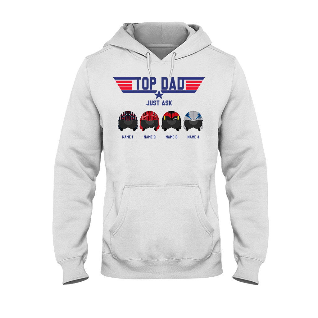 Personalized Top Dad T-shirt & Hoodie Custom Names Gift for Father's Day T-shirt & Hoodie GradoCreations