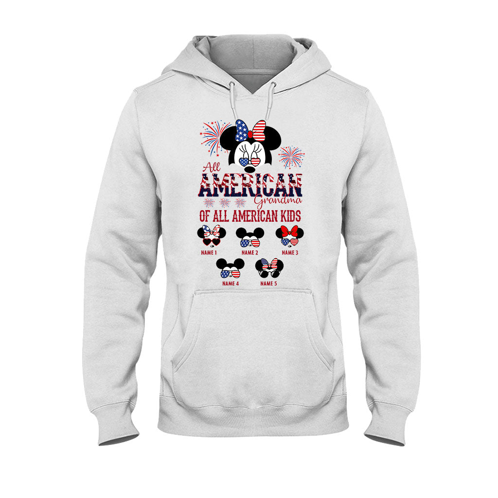 Personalized All American Grandma T-Shirt Hoodie Custom Names Gift T-shirt & Hoodie GradoCreations
