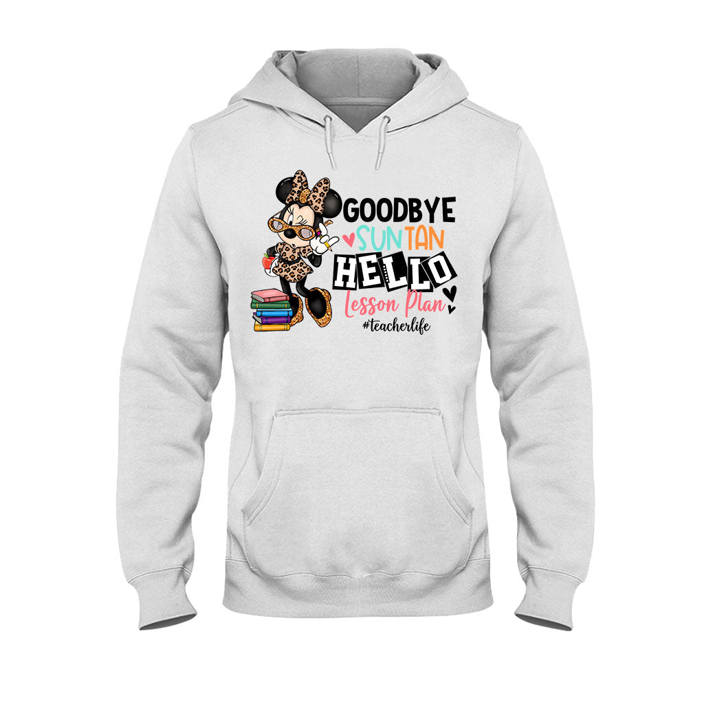 Personalized Teacher T-Shirt and Hoodie Goodbye Suntan Hello Lesson Plan Gift T-shirt & Hoodie GradoCreations