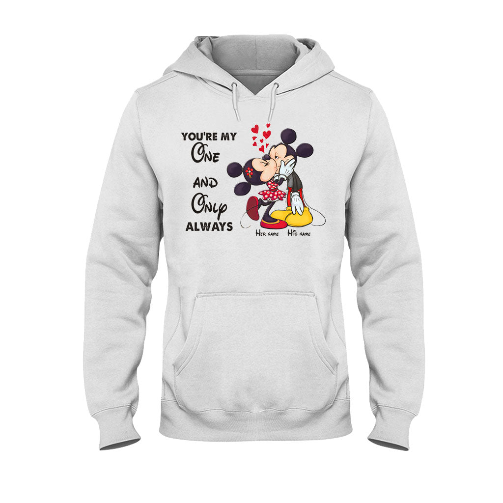 Personalized Couple T-shirt & Hoodie with Mickey Design | Custom Names Gift T-shirt & Hoodie GradoCreations