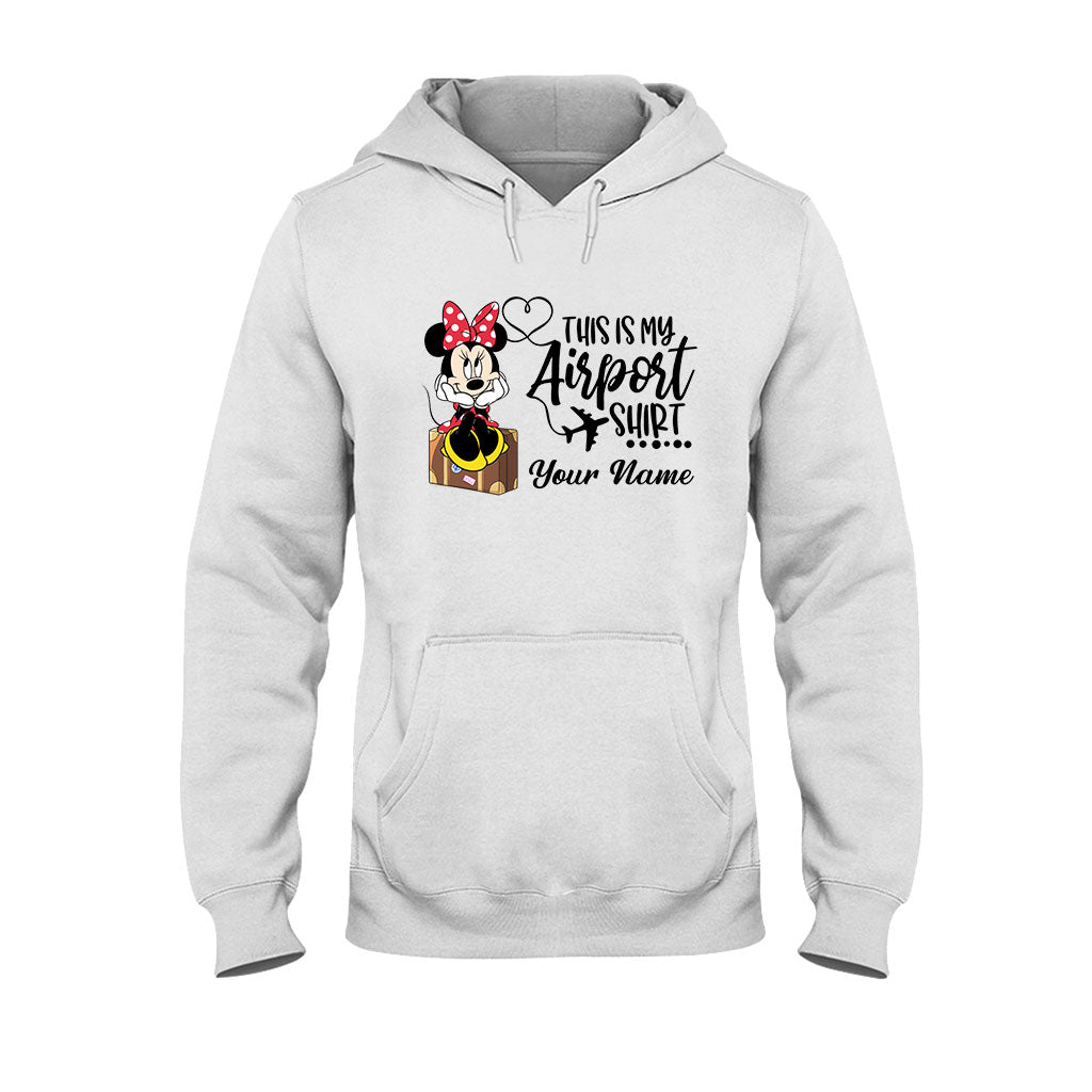 Personalized Mouse Airport Shirt Custom Name T-shirt Hoodie Gift for Travelers T-shirt & Hoodie GradoCreations