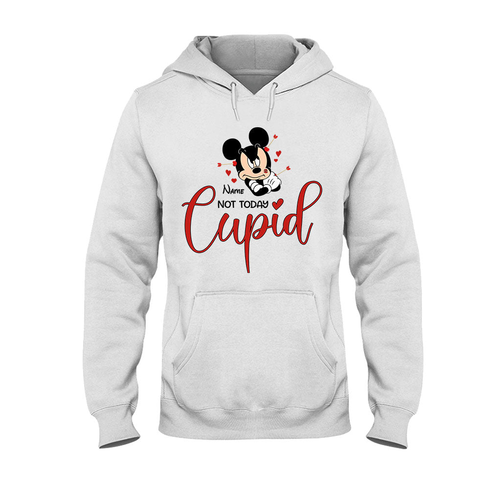 Personalized 'Not Today Cupid' T-shirt & Hoodie for Her - Custom Name Gift T-shirt & Hoodie GradoCreations
