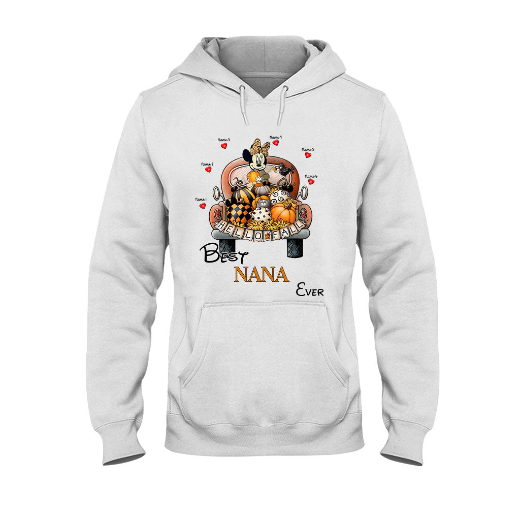 Personalized Hello Fall T-shirt & Hoodie with Custom Names for Family T-shirt & Hoodie GradoCreations