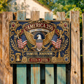 Personalized Metal Sign USA Eagle Liberty Bell Custom Gift Metal Sign GradoCreations