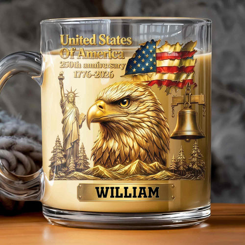 Personalized 250th Anniversary Glass Mug Custom Name Gift for Dad Glass Mug GradoCreations