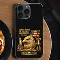 Personalized Clear Phone Case USA Eagle Custom Name Gift Clear Phone Case GradoCreations