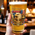 Personalized Custom Beer Glass USA Flag Eagle Gift for Dad Beer Glasses GradoCreations