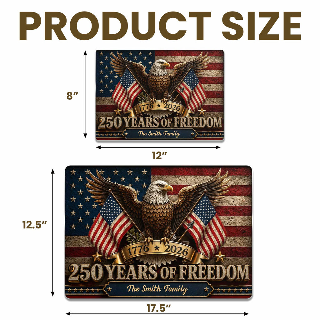 Personalized Bald Eagle Metal Sign Custom Family Name Gift Metal Sign GradoCreations