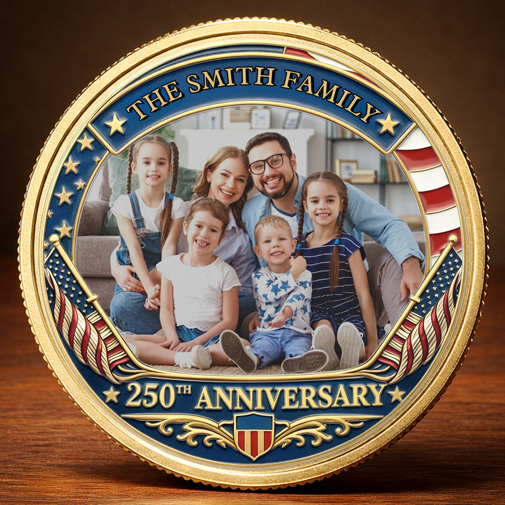Personalized Commemorative Coin Custom Family Photo Gift Commemorative Coin GradoCreations