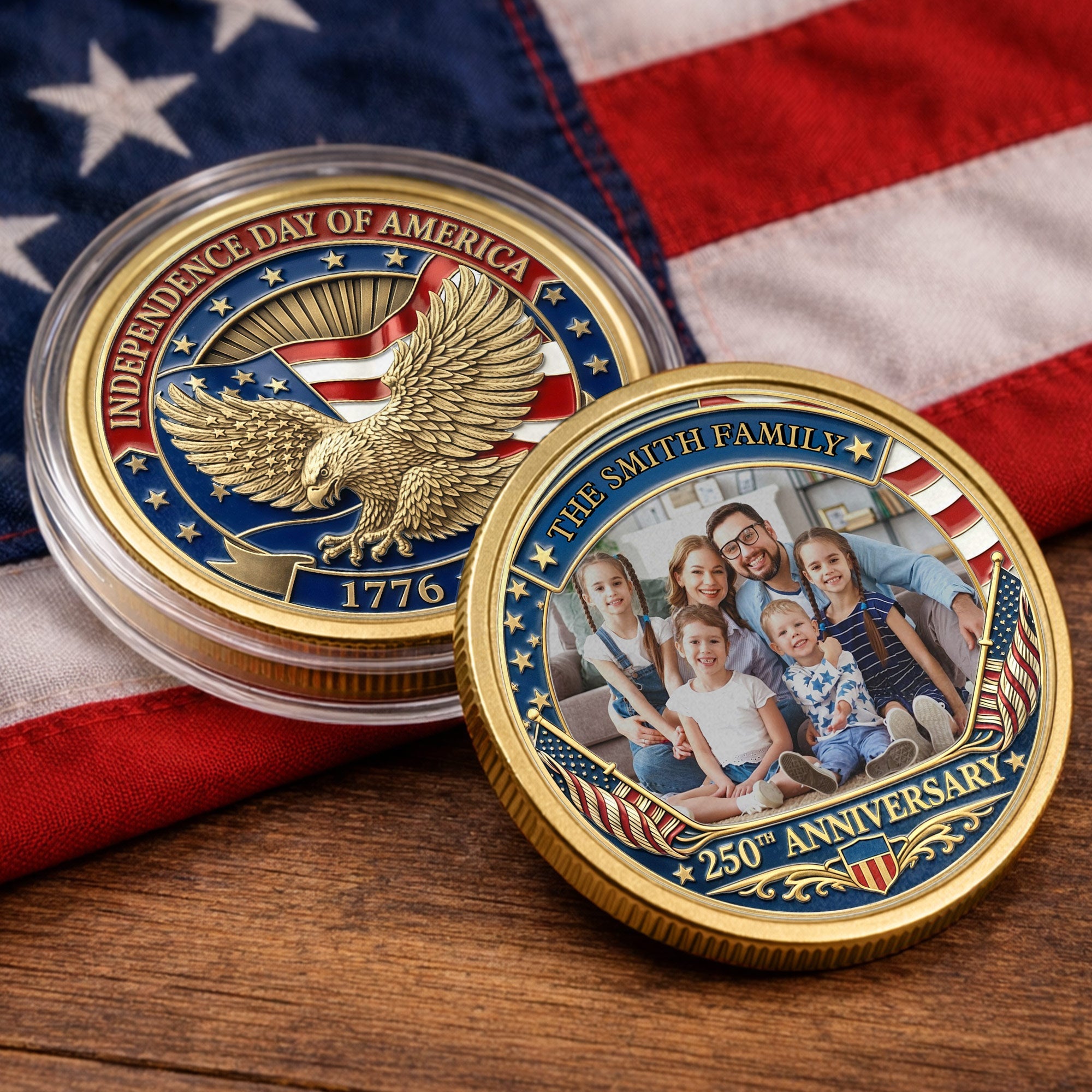 Personalized Commemorative Coin Custom Family Photo Gift Commemorative Coin GradoCreations