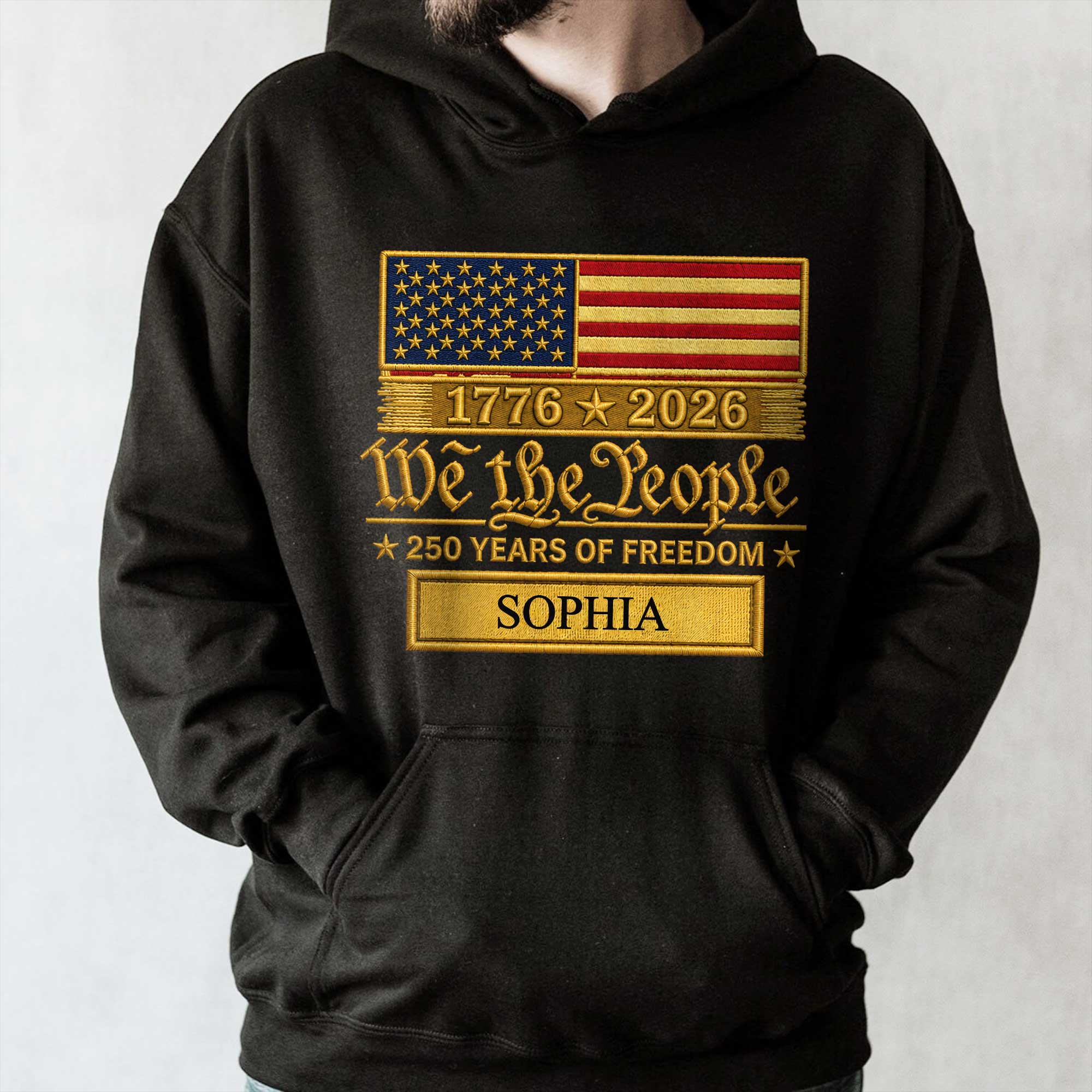 Personalized American Flag T-shirt & Hoodie Gift for Dad - 4th of July Shirt GradoCreations