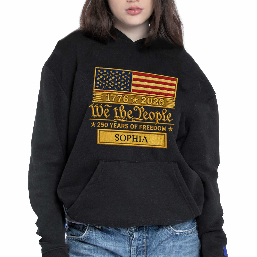 Personalized American Flag T-shirt & Hoodie Gift for Dad - 4th of July Shirt GradoCreations