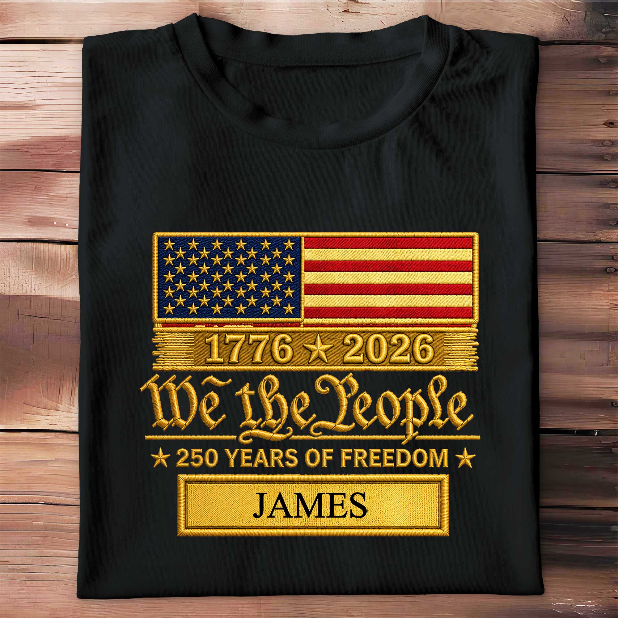 Personalized American Flag T-shirt & Hoodie Gift for Dad - 4th of July Shirt GradoCreations