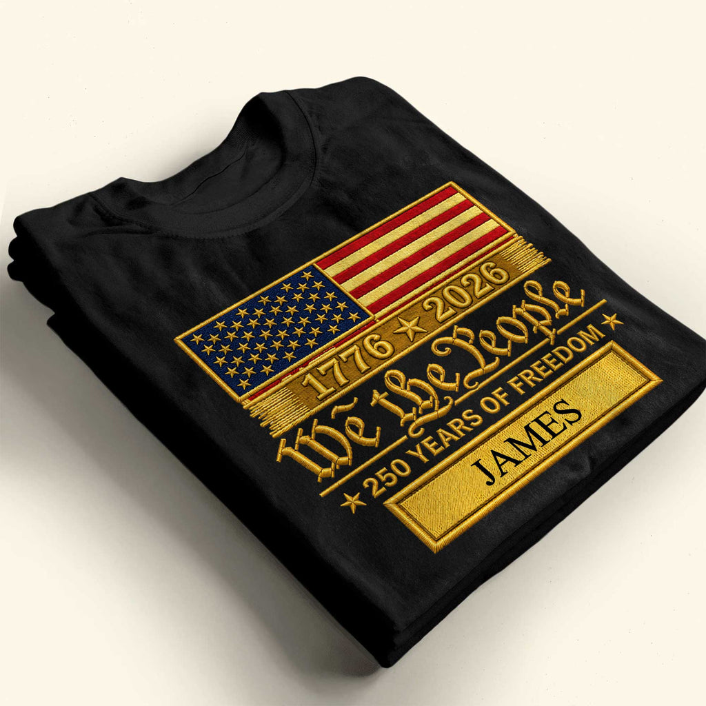 Personalized American Flag T-shirt & Hoodie Gift for Dad - 4th of July Shirt GradoCreations