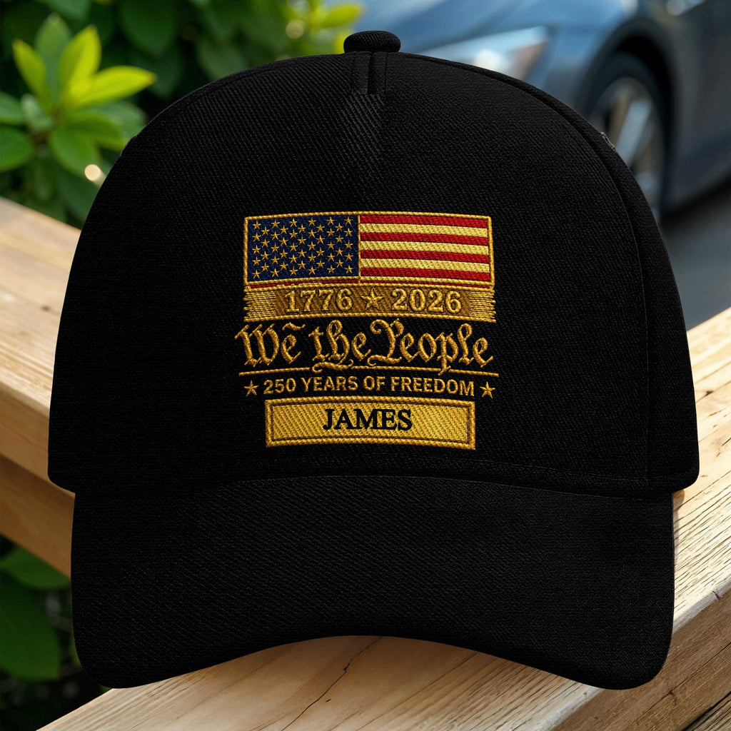 Personalized American Flag Classic Cap Custom Name Gift for Dad Classic Cap GradoCreations