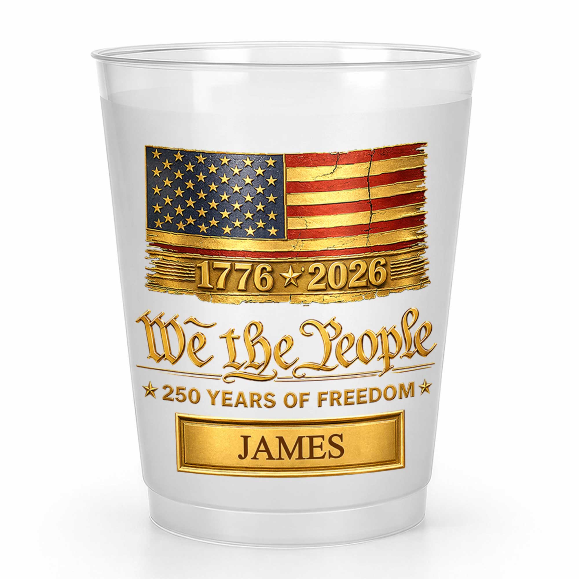 Personalized American Flag Frosted Cups Custom Name Gift Frosted Cups GradoCreations