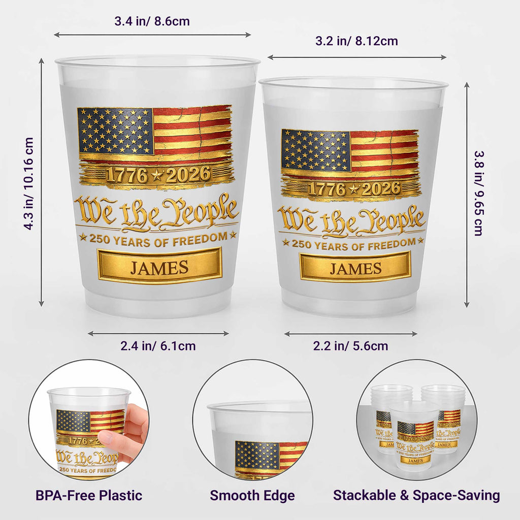 Personalized American Flag Frosted Cups Custom Name Gift Frosted Cups GradoCreations