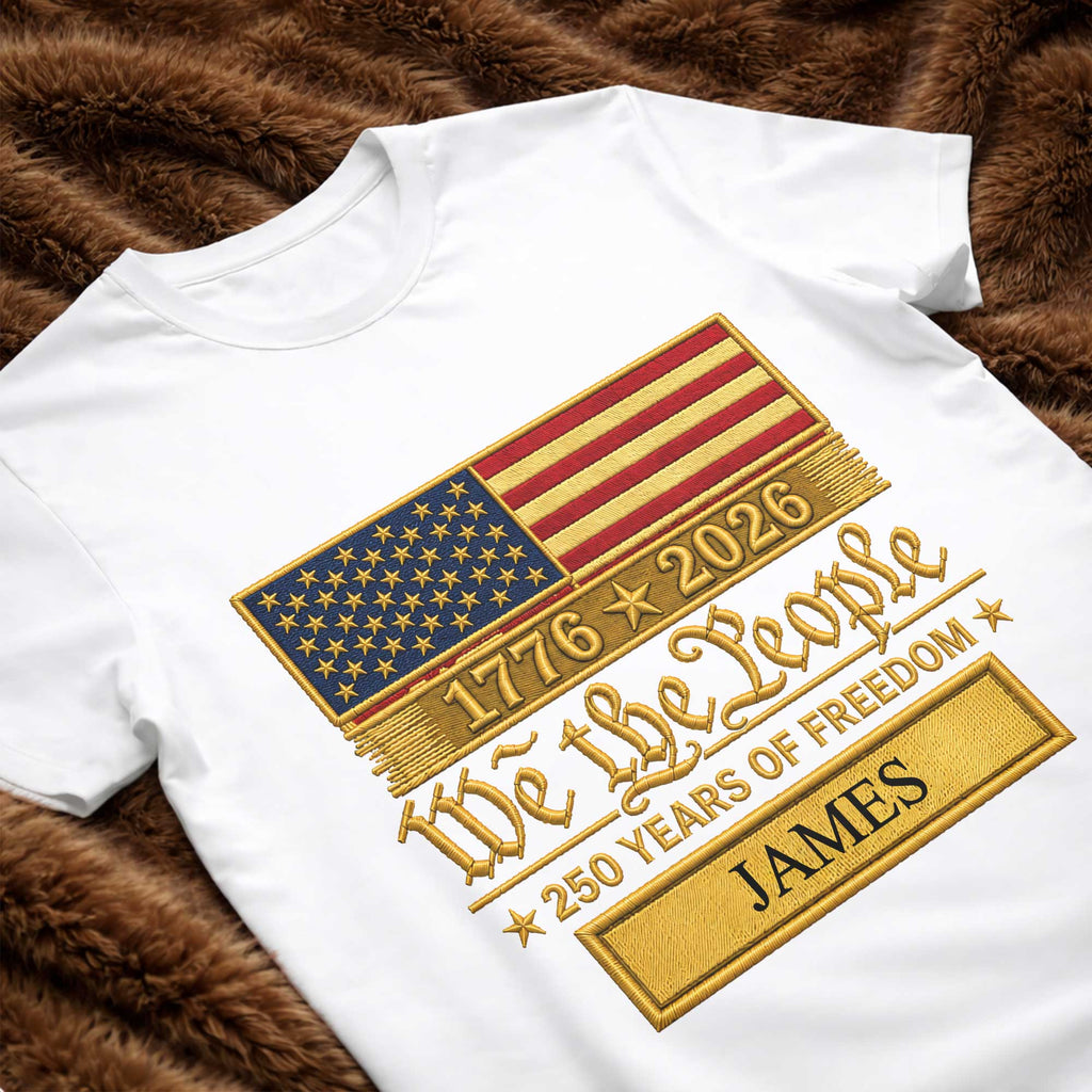 Personalized American Flag Hoodie T-shirt Custom Gift for Dad Shirt GradoCreations