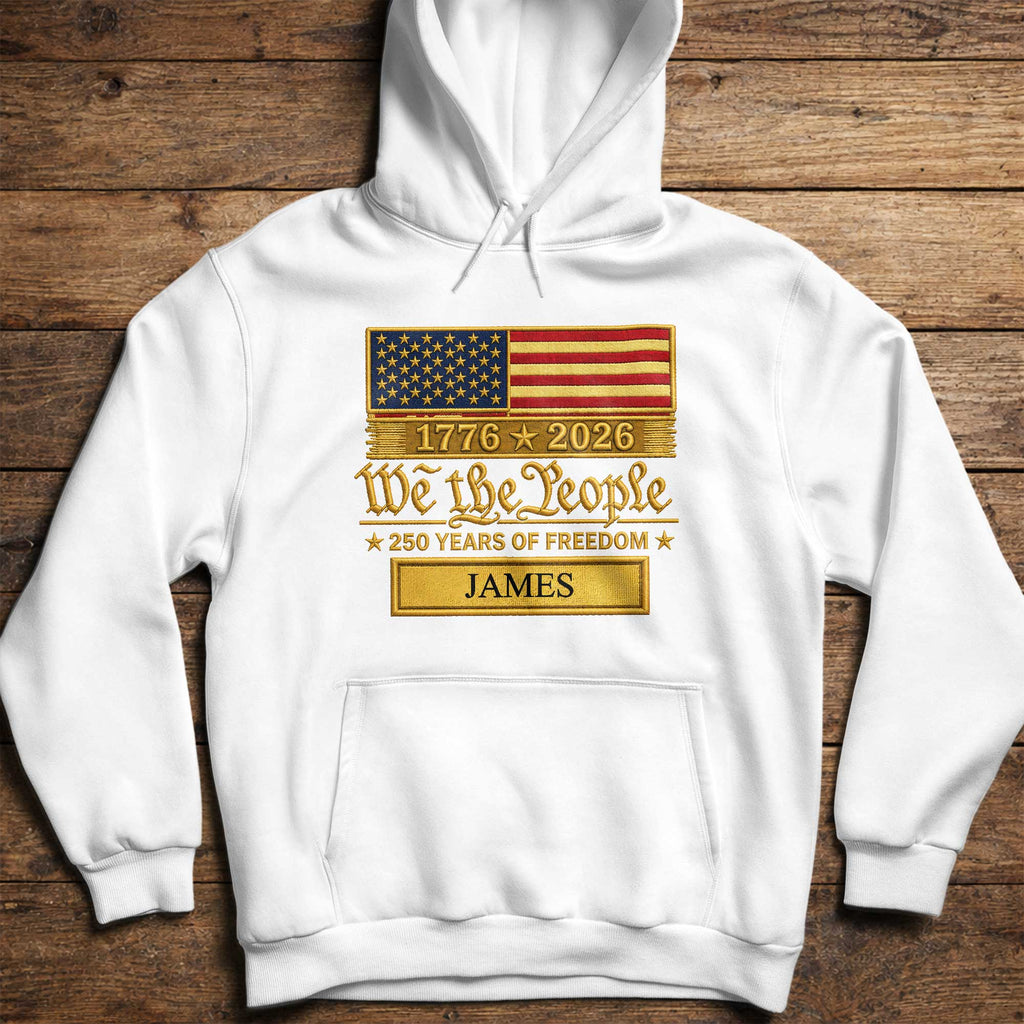 Personalized American Flag Hoodie T-shirt Custom Gift for Dad Shirt GradoCreations