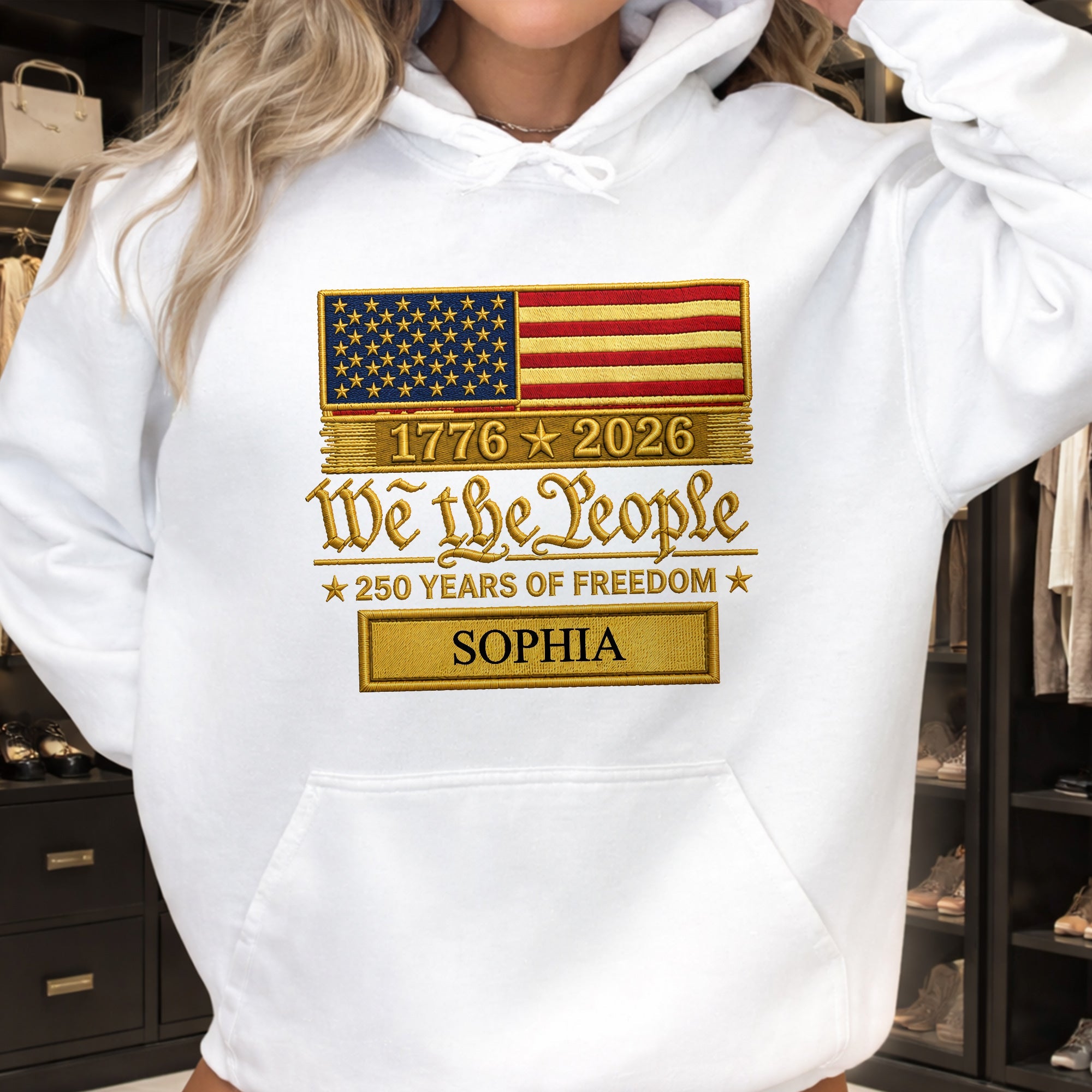 Personalized American Flag Hoodie T-shirt Custom Gift for Dad Shirt GradoCreations