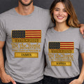 Personalized American Flag Hoodie T-shirt Custom Gift for Dad Shirt GradoCreations