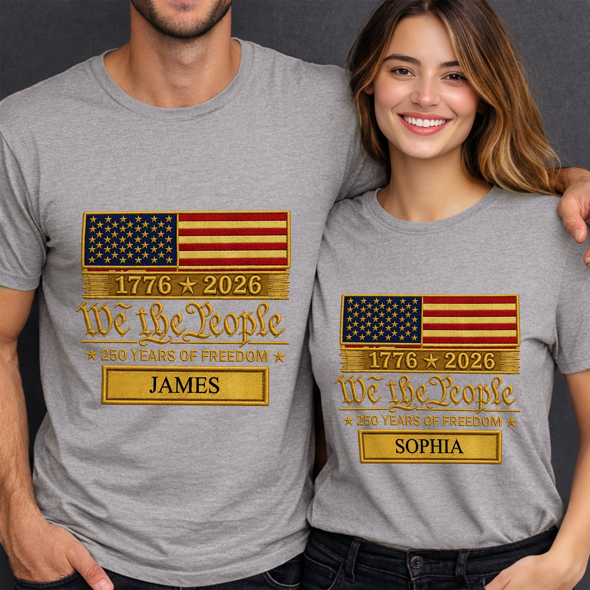 Personalized American Flag Hoodie T-shirt Custom Gift for Dad Shirt GradoCreations
