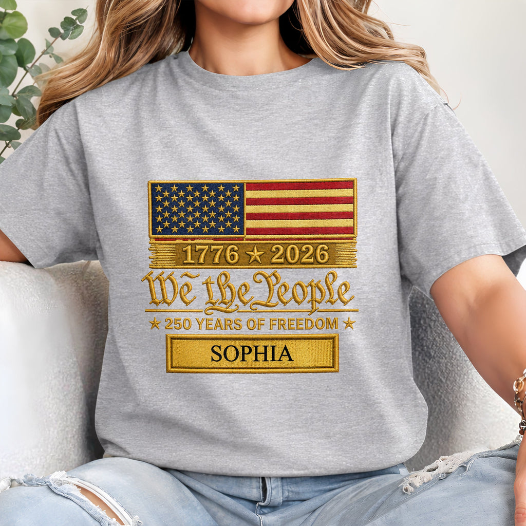 Personalized American Flag Hoodie T-shirt Custom Gift for Dad Shirt GradoCreations