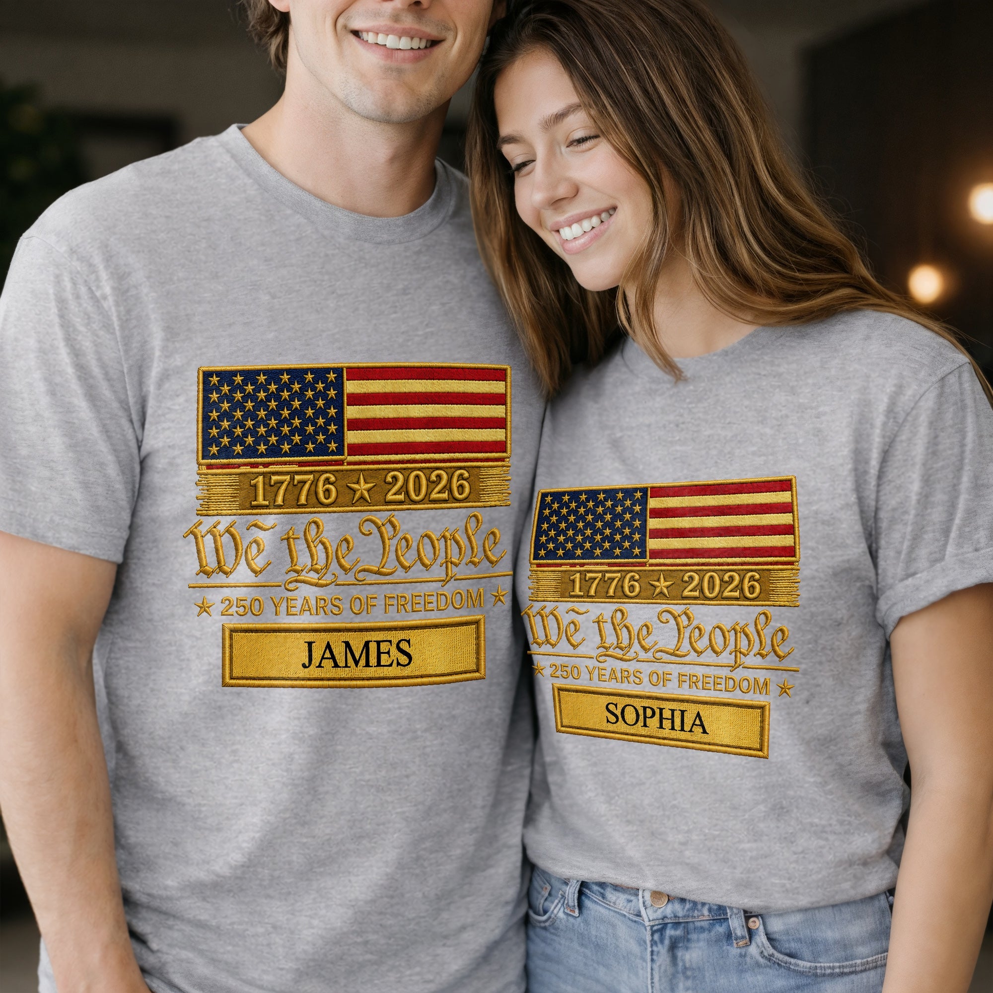 Personalized American Flag Hoodie T-shirt Custom Gift for Dad Shirt GradoCreations