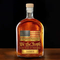 Personalized Whiskey Bottle American Flag Custom Gift for Dad Whiskey Bottle GradoCreations