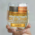 Personalized 15oz Stemless Wine Glass Gift for 4th of July Wine Glasses GradoCreations