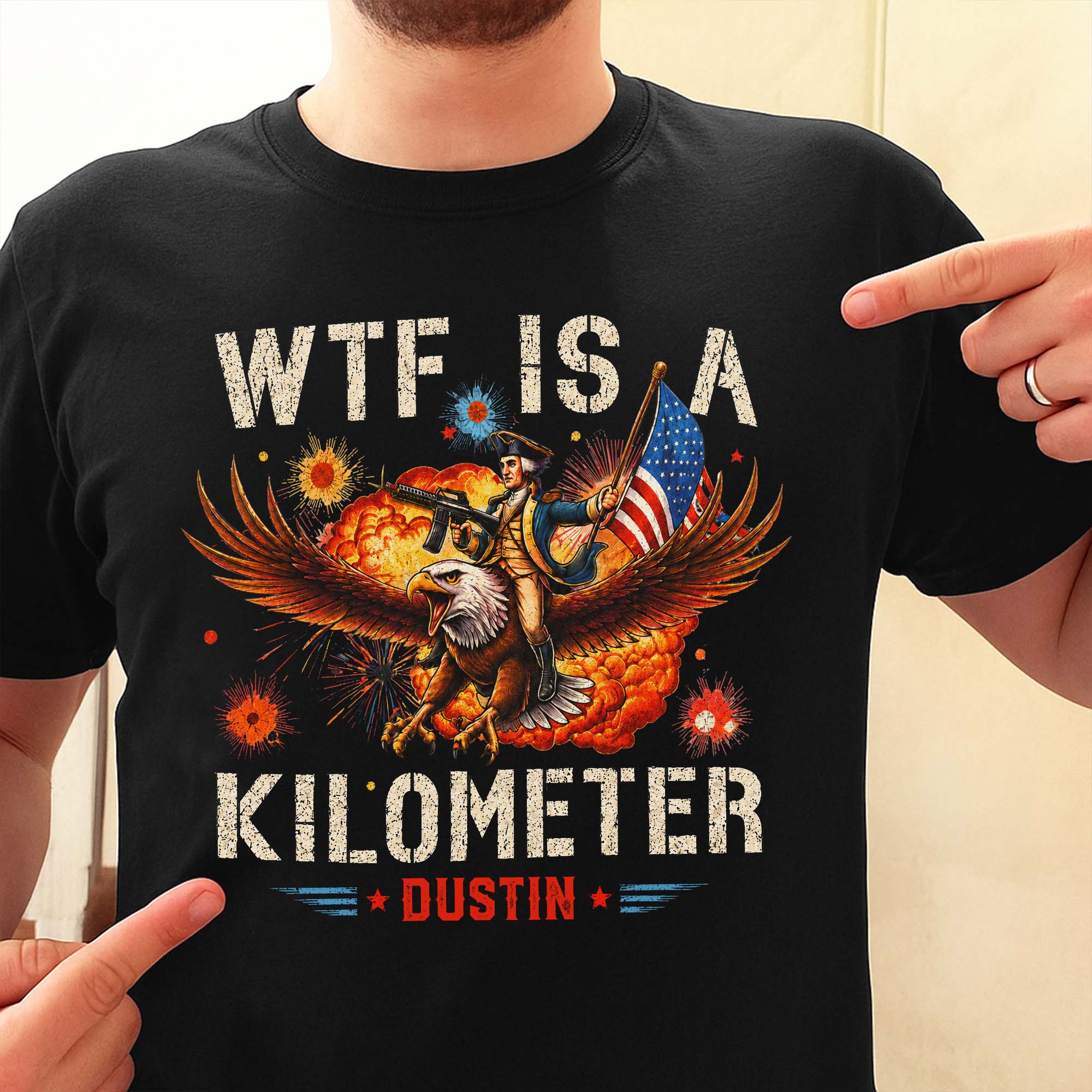 Personalized Unisex T-shirt & Hoodie Custom Eagle Design Gift for 4th of July Shirt GradoCreations