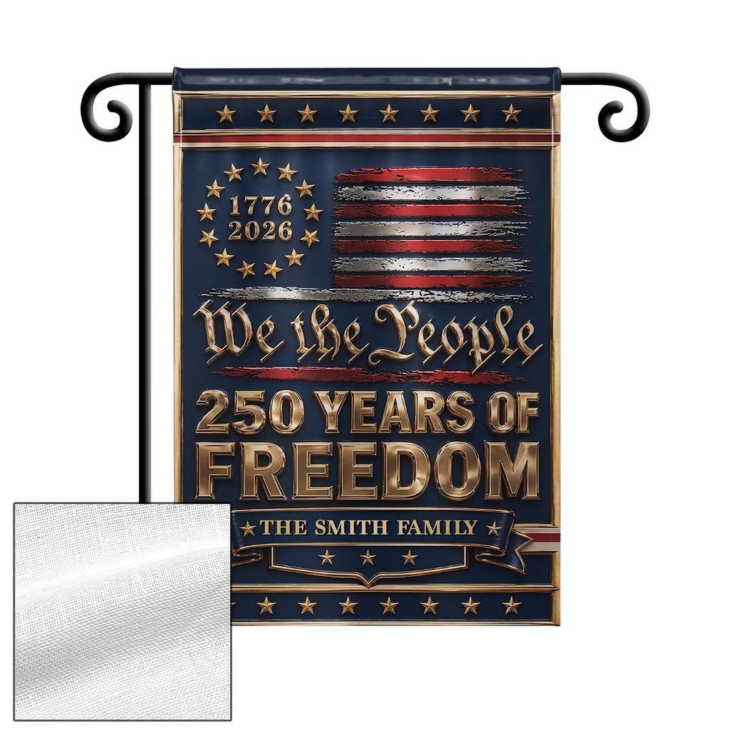 Personalized Double-Sided Garden Flag Custom Family Name Independence Day Gift Garden Flag GradoCreations