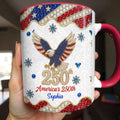 Personalized Jeweled Eagle Accent Mug Custom Design Gift Accent Mug GradoCreations
