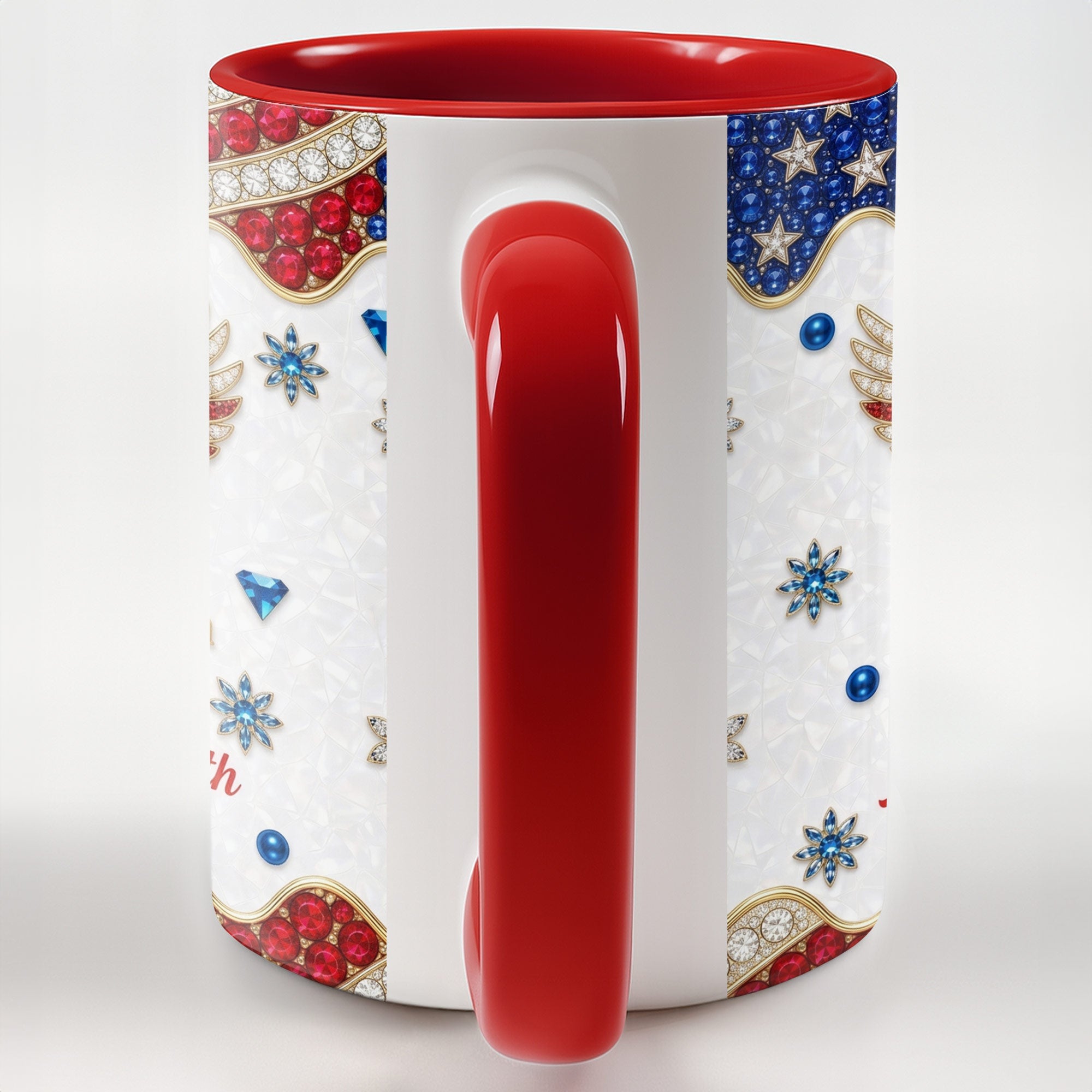Personalized Jeweled Eagle Accent Mug Custom Design Gift Accent Mug GradoCreations